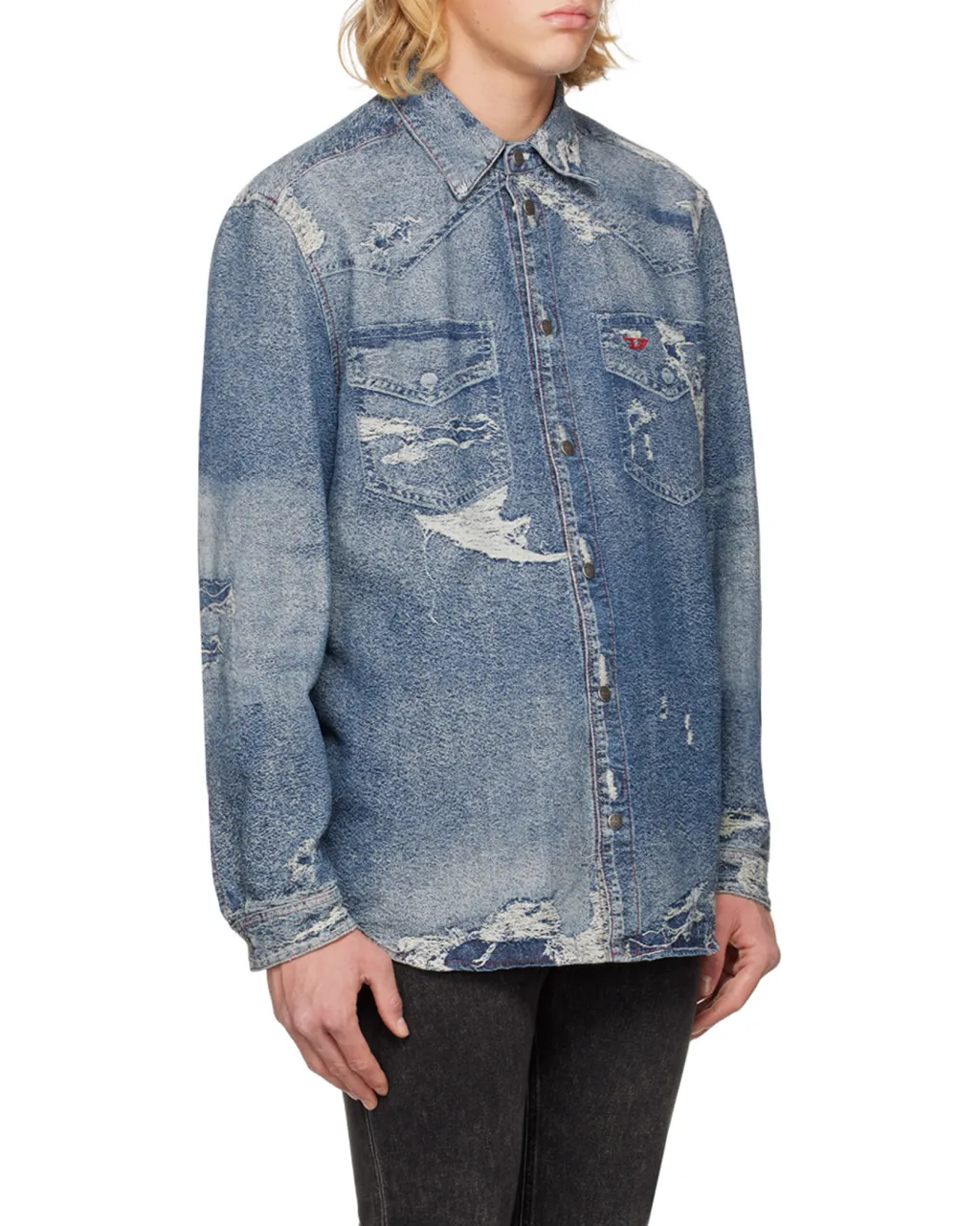 Distressed Denim Shirt