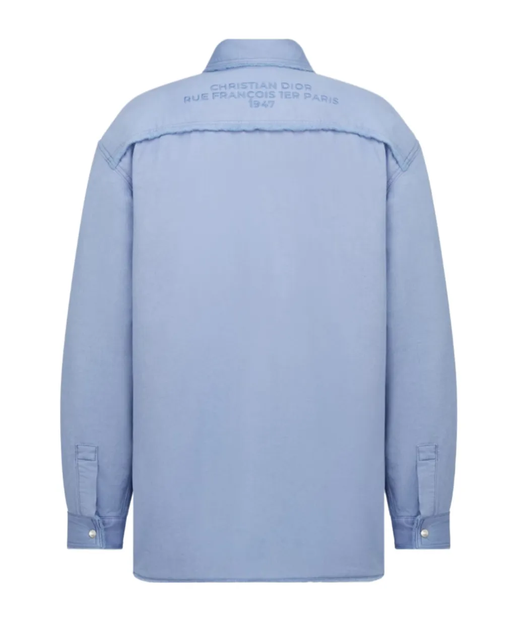 1947 Logo Embroidered Long-Sleeved Overshirt