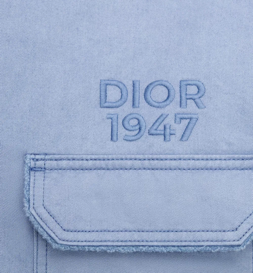 1947 Logo Embroidered Long-Sleeved Overshirt