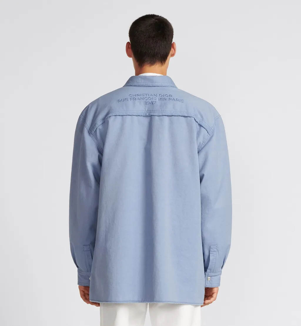 1947 Logo Embroidered Long-Sleeved Overshirt