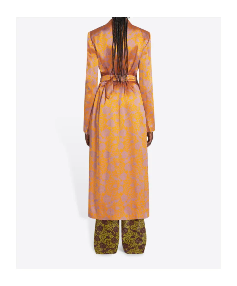 Jacquard Single-Breasted Coat