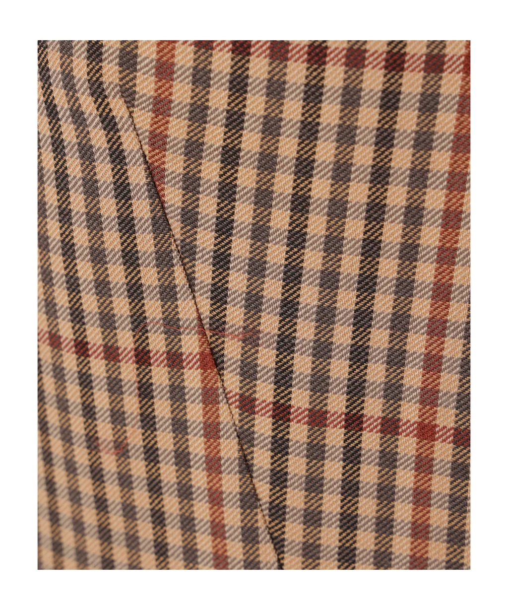 Checked Flared Skirt