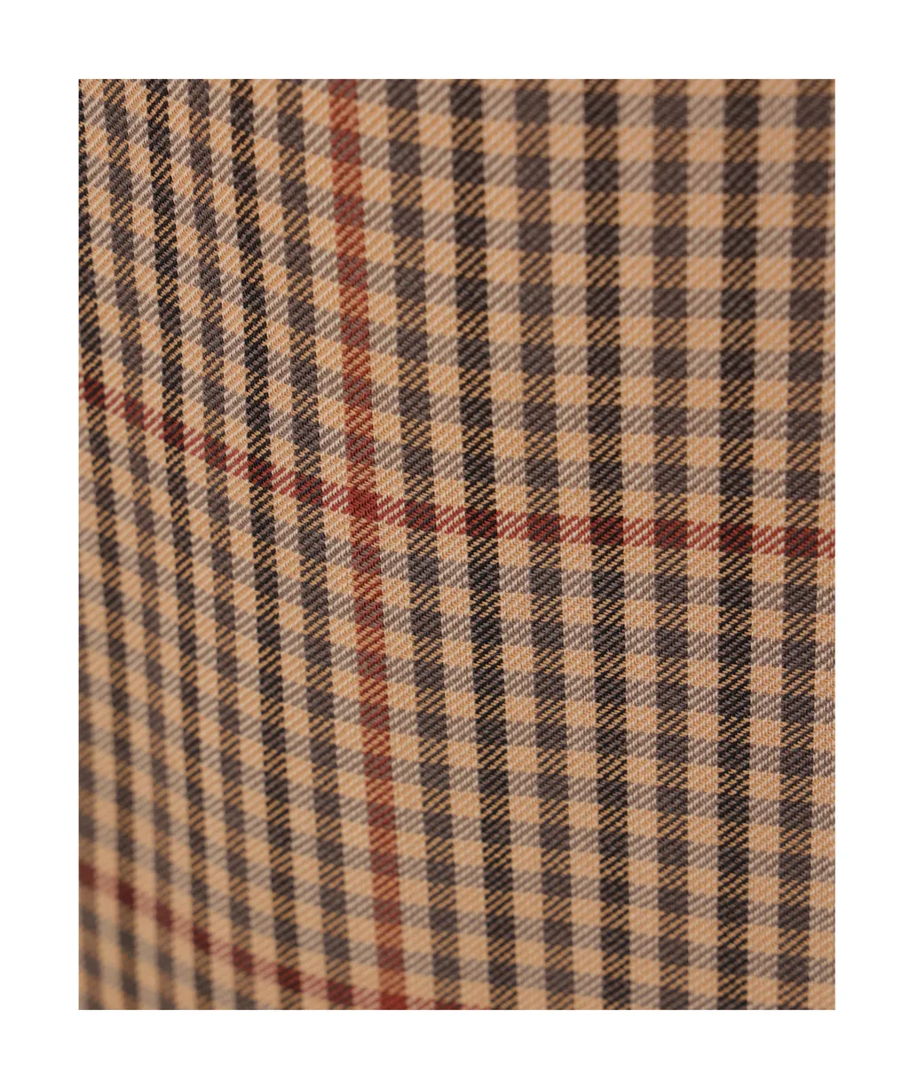 Checked Flared Skirt