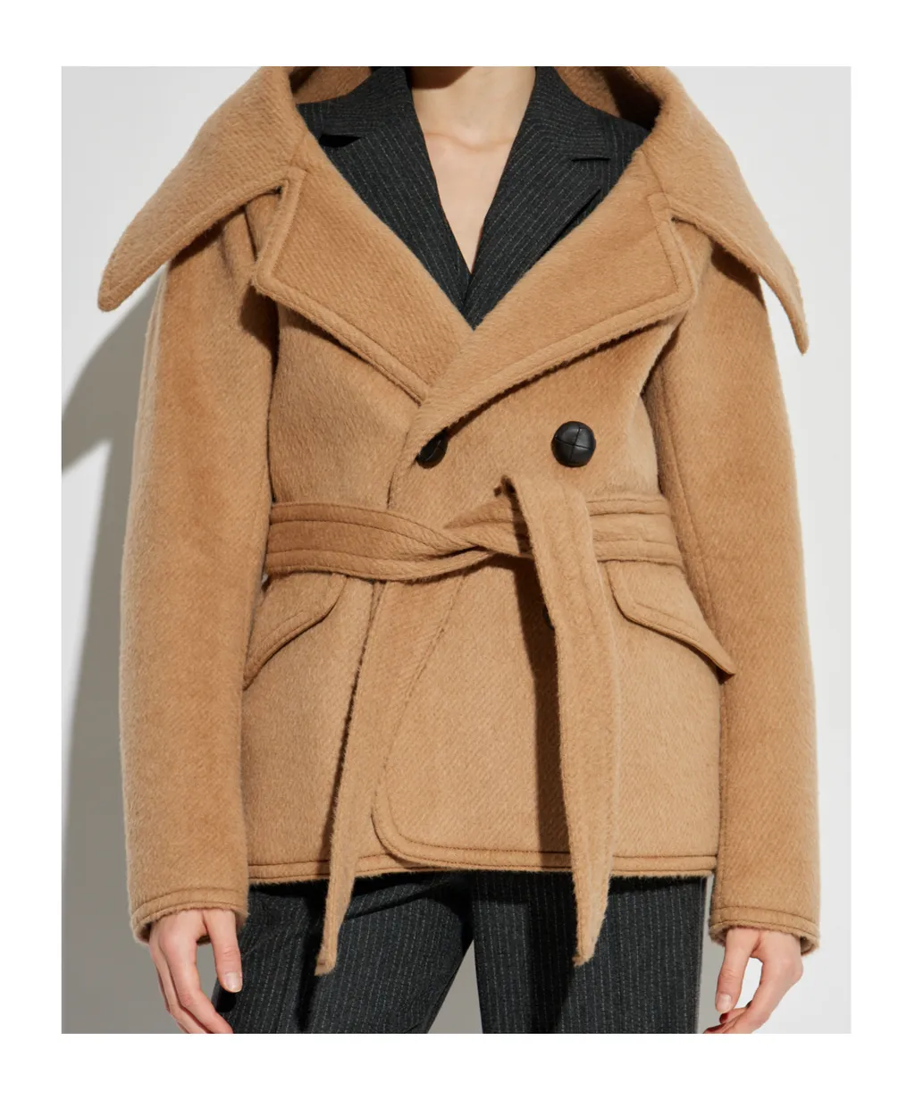 Double-Breasted Belted Coat