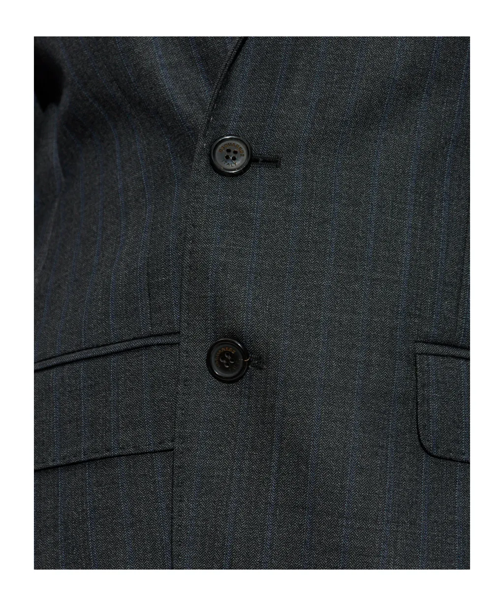 Single Breasted Pinstriped Blazer