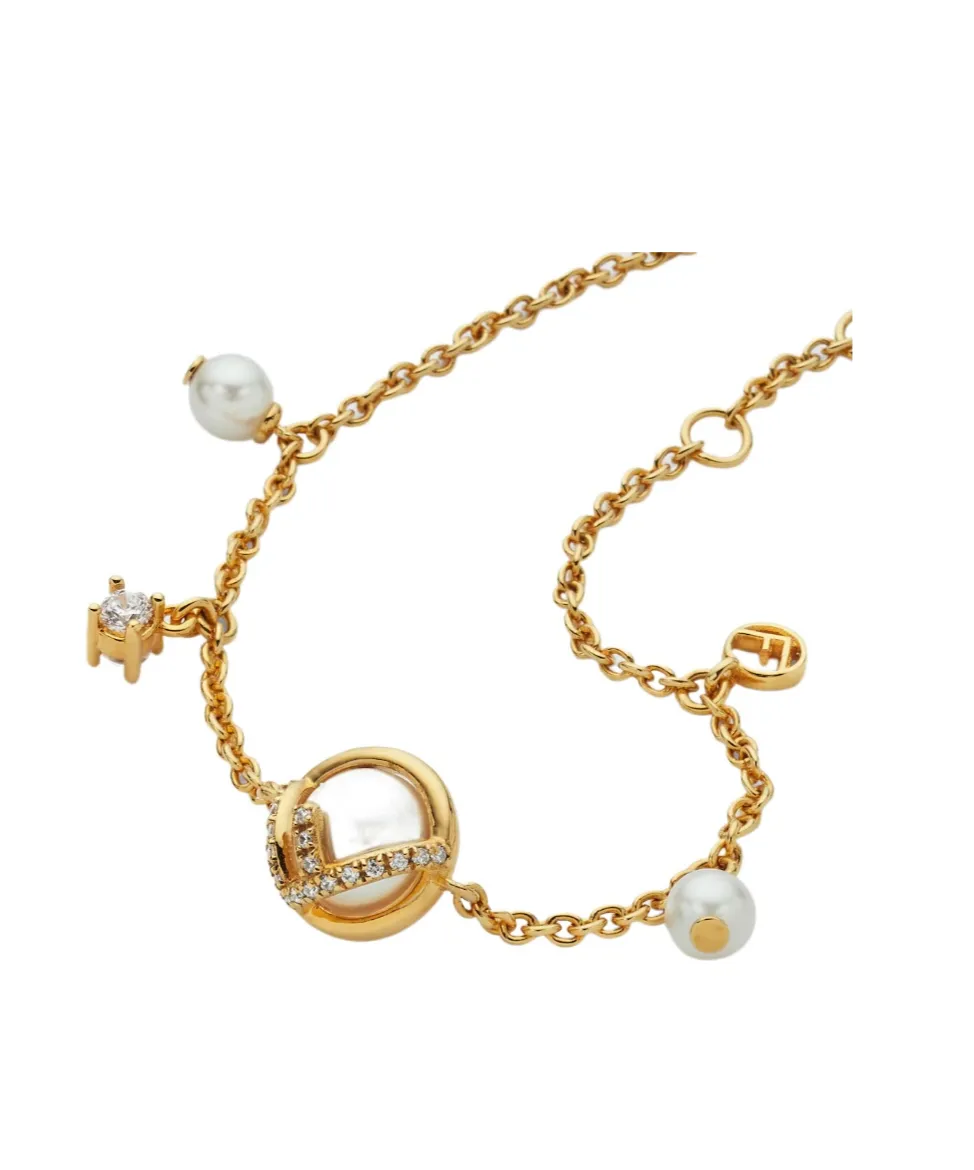 F Is Fendi Embellished Bracelet