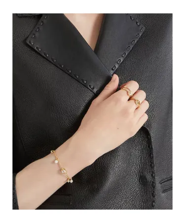 F Is Fendi Embellished Bracelet