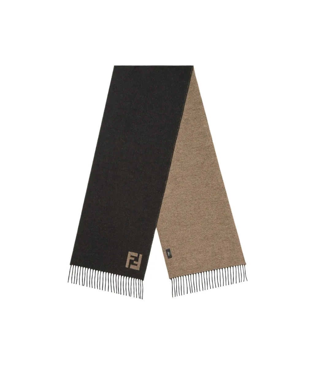 Black Wool And Cashmere Scarf