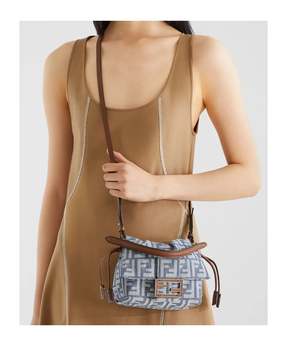 Mamma Baguette Ff Jacquard Small Shoulder Bag