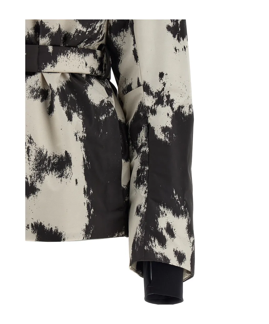 Frosted Fauna Belted Hooded Ski Jacket