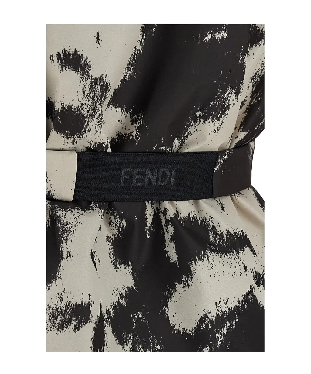 Frosted Fauna Belted Hooded Ski Jacket