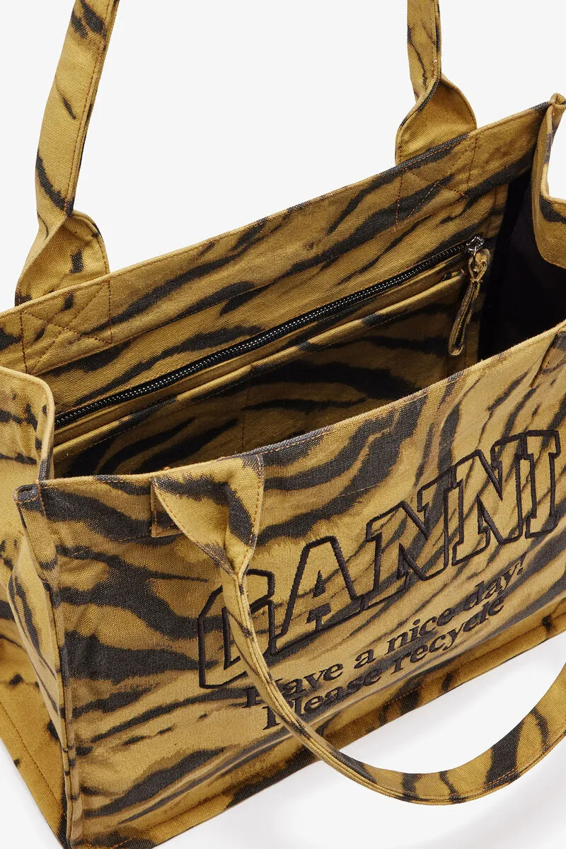 Zebra Printed Large Tote Bag