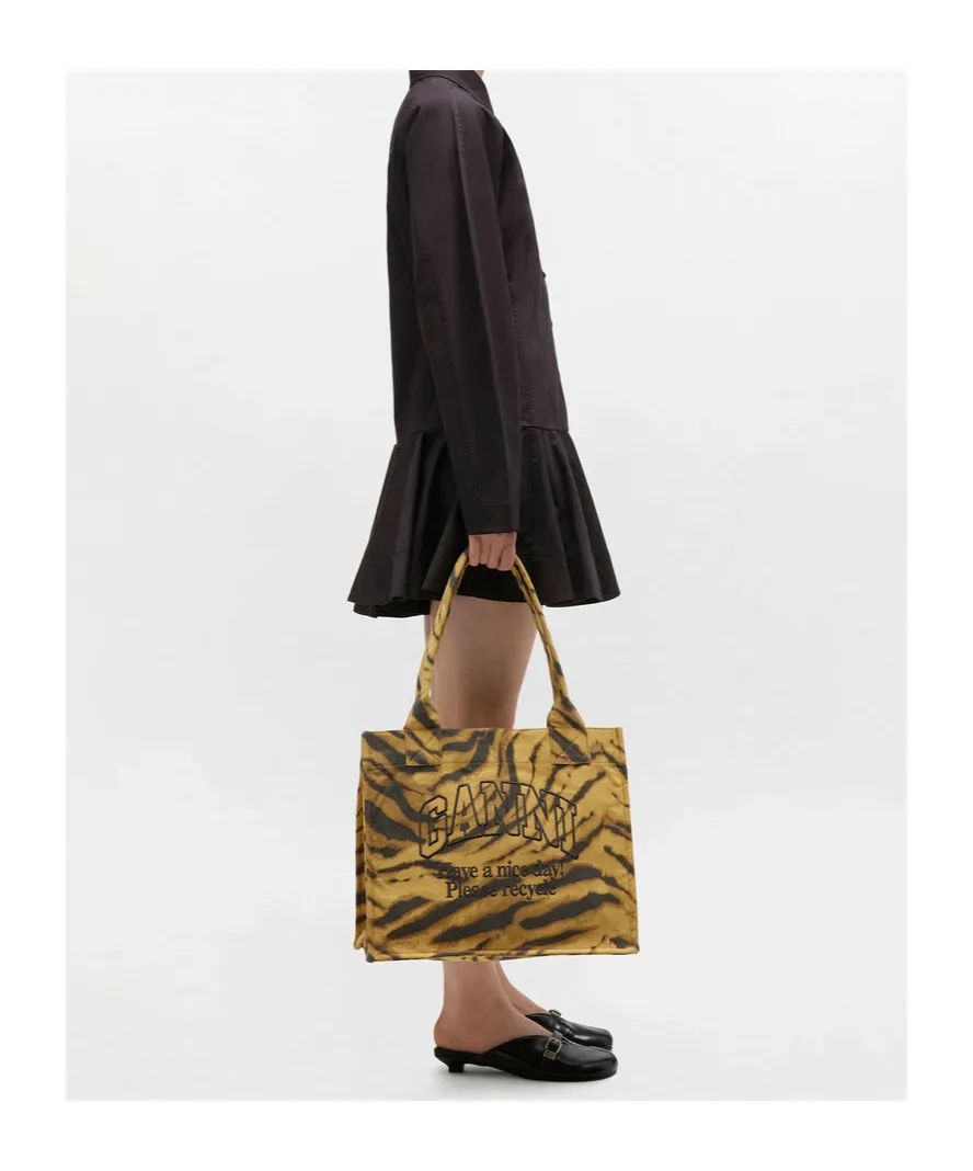 Zebra Printed Large Tote Bag