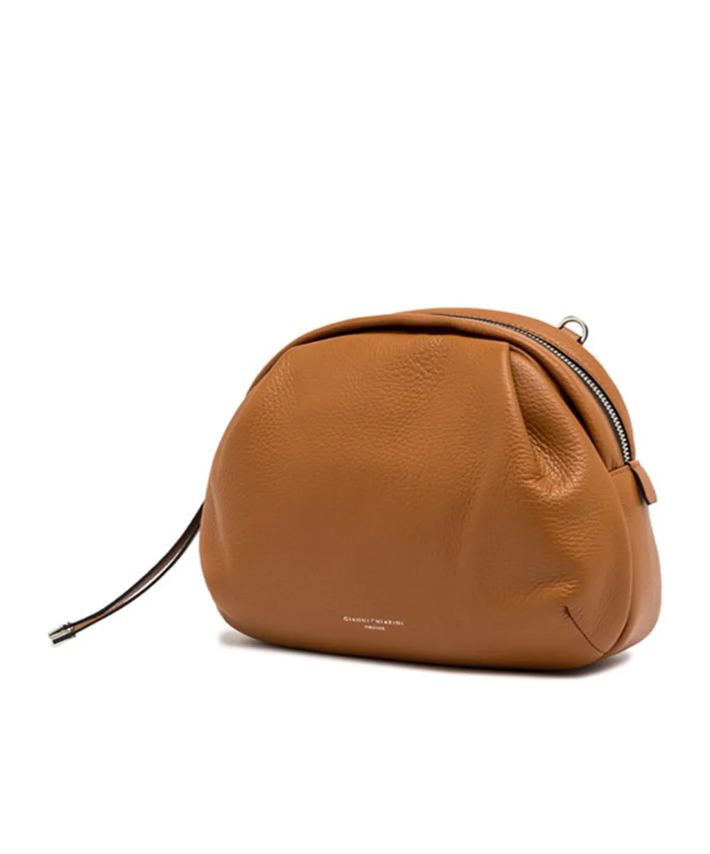 Grained-Leather Crossbody Bag
