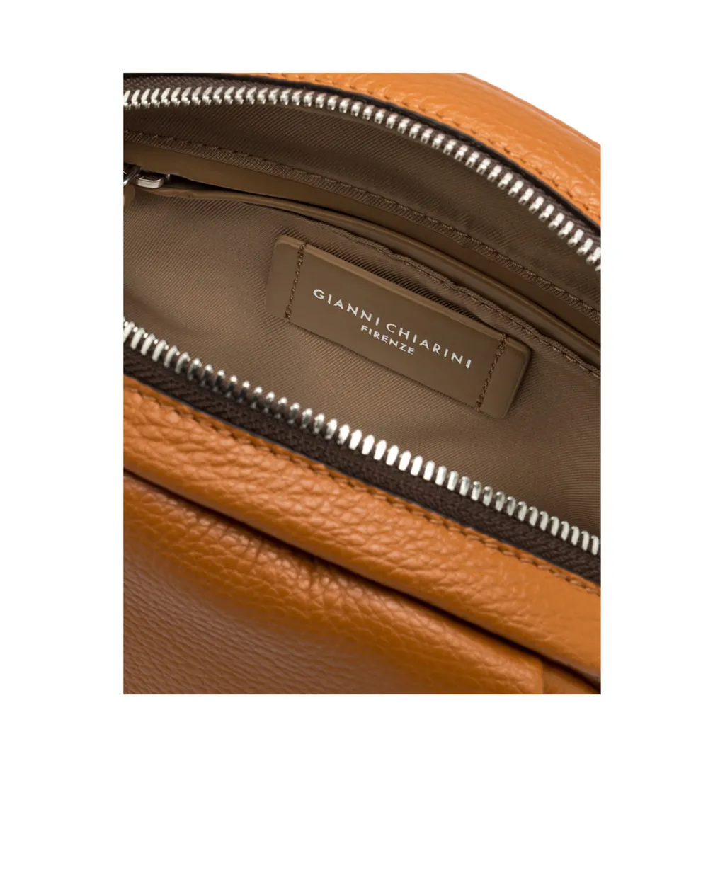 Grained-Leather Crossbody Bag