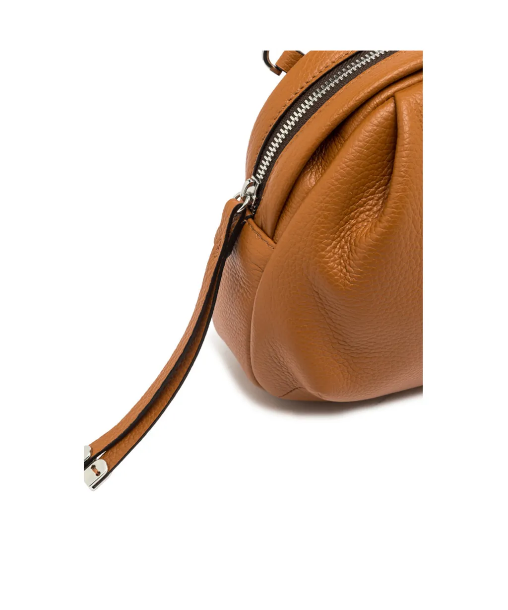 Grained-Leather Crossbody Bag