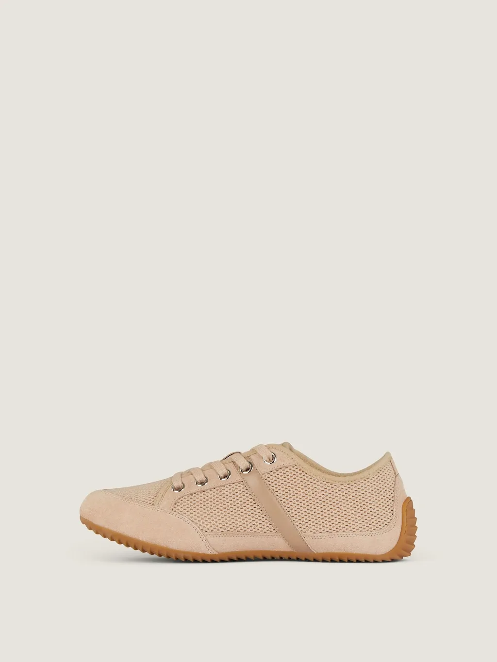 Slim Sneakers In Mesh And Suede