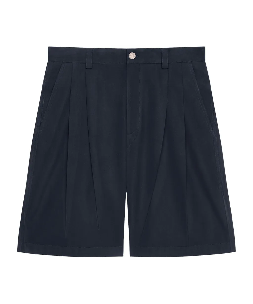 Paris Logo Embroidered Bermuda Shorts