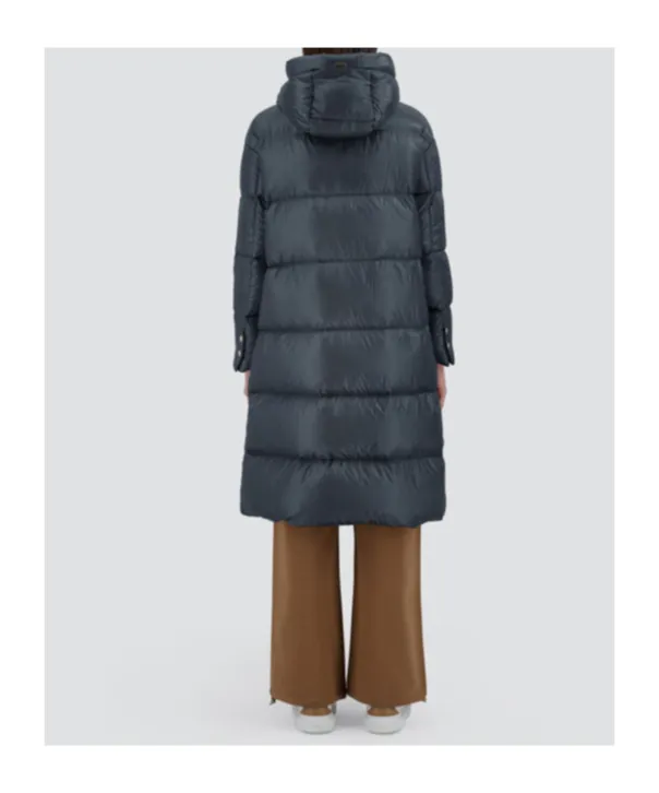 Padded Zip-Up Long Coat