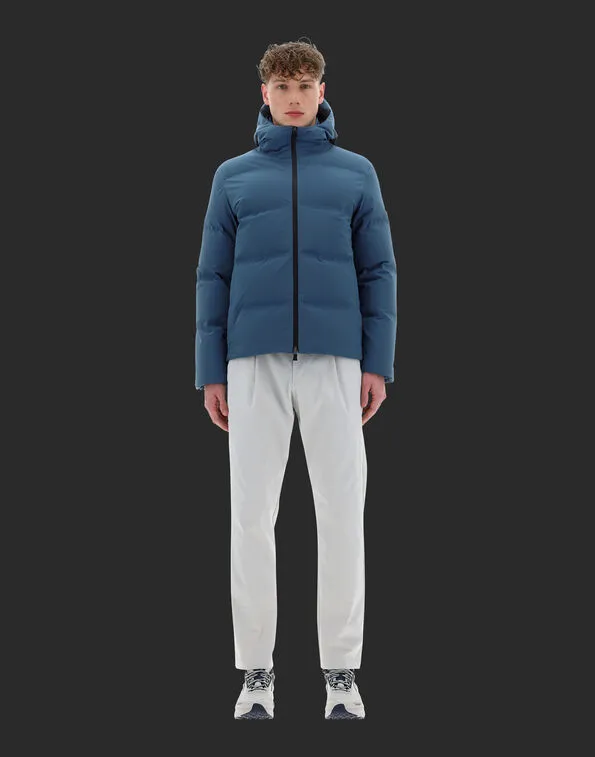 Zip-Up Hooded Down Jacket