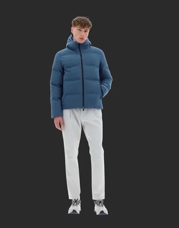 Zip-Up Hooded Down Jacket
