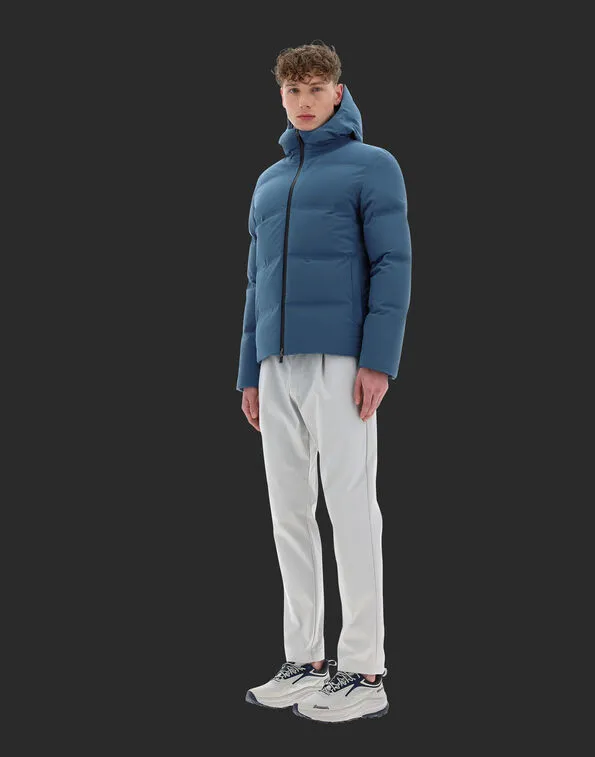 Zip-Up Hooded Down Jacket