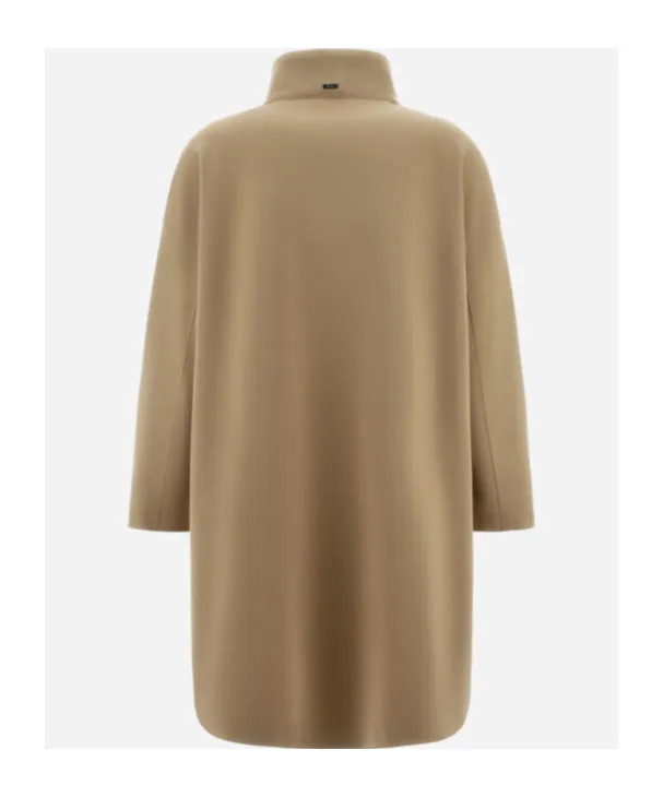 High-Neck Long Sleeved Coat