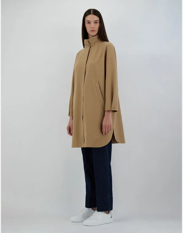 High-Neck Long Sleeved Coat