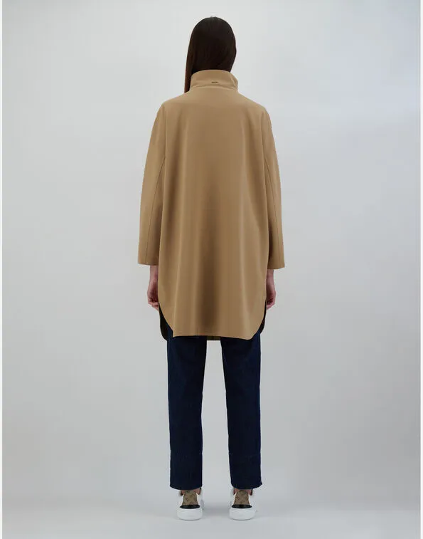 High-Neck Long Sleeved Coat