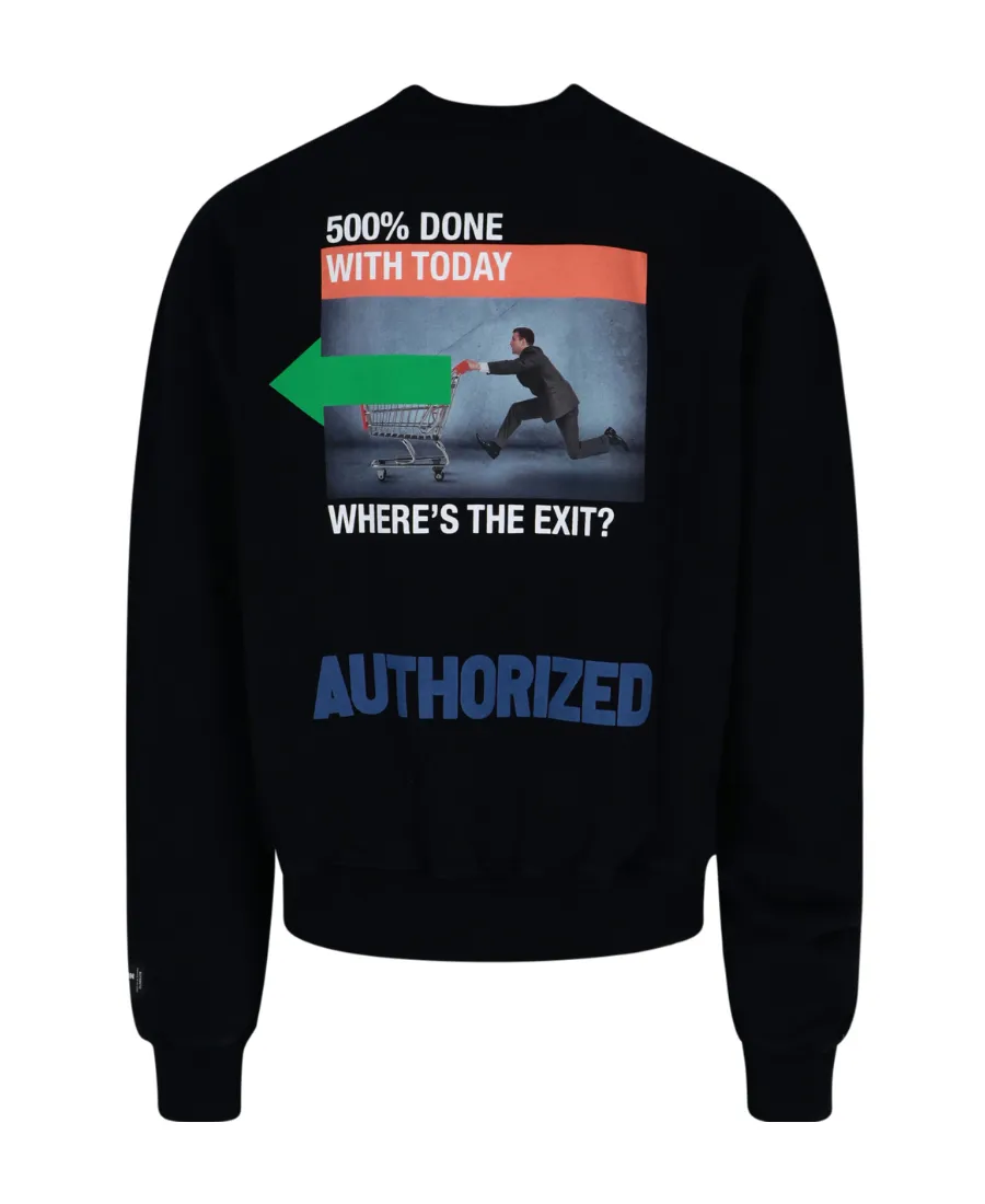 Graphic Printed Crewneck Sweatshirt