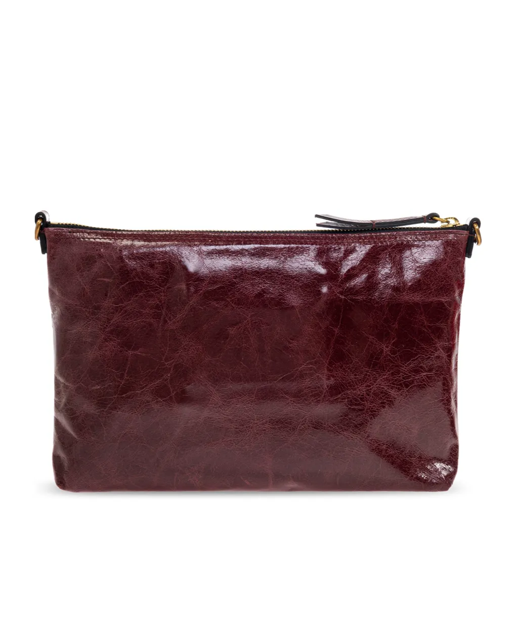 Nessah Logo Stamp Zipped Shoulder Bag