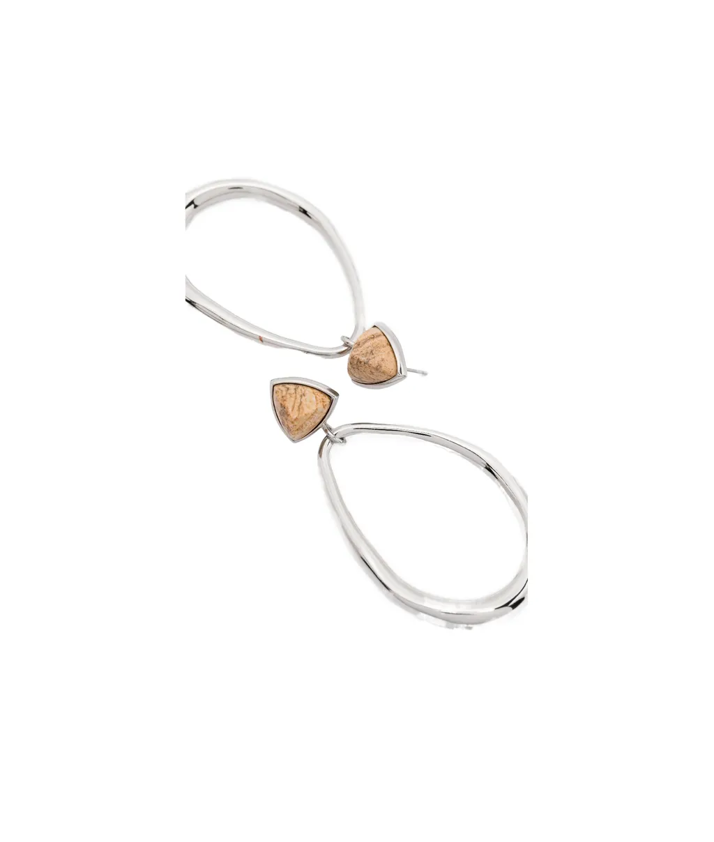 Stone-Embellishment Earrings