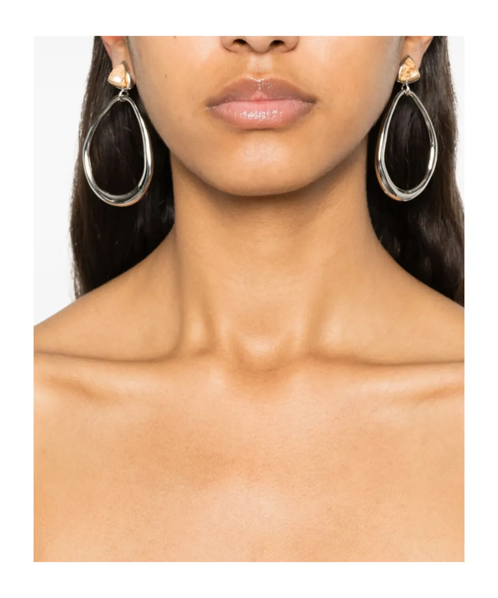 Stone-Embellishment Earrings