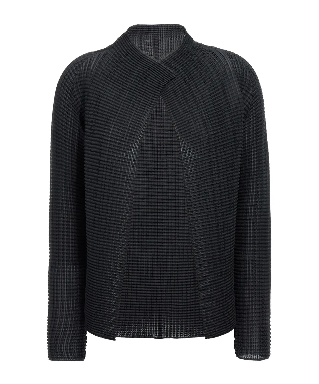 Wooly Pleated Cardigan