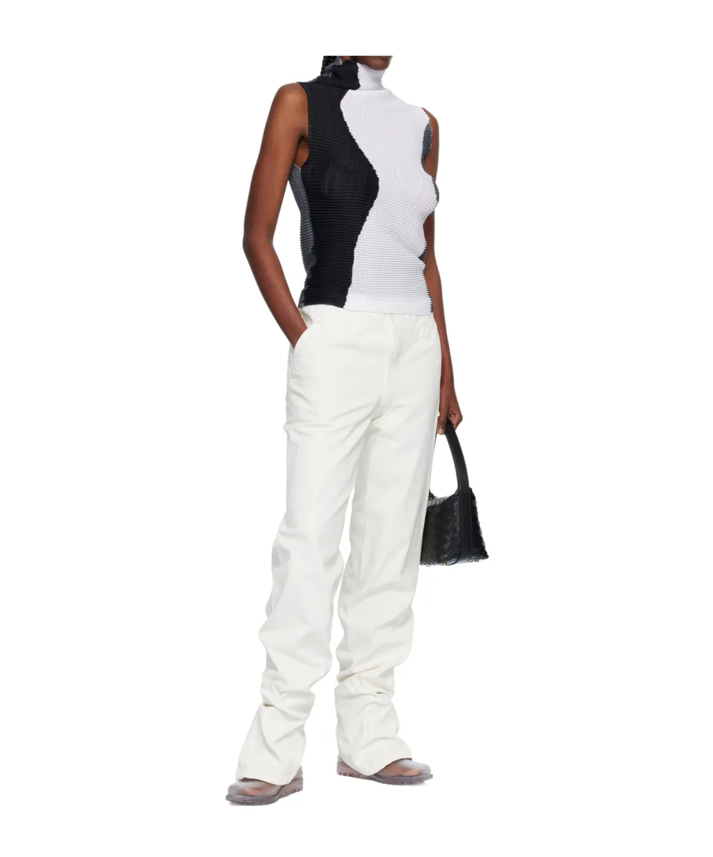 Abstract Pleats Vest
