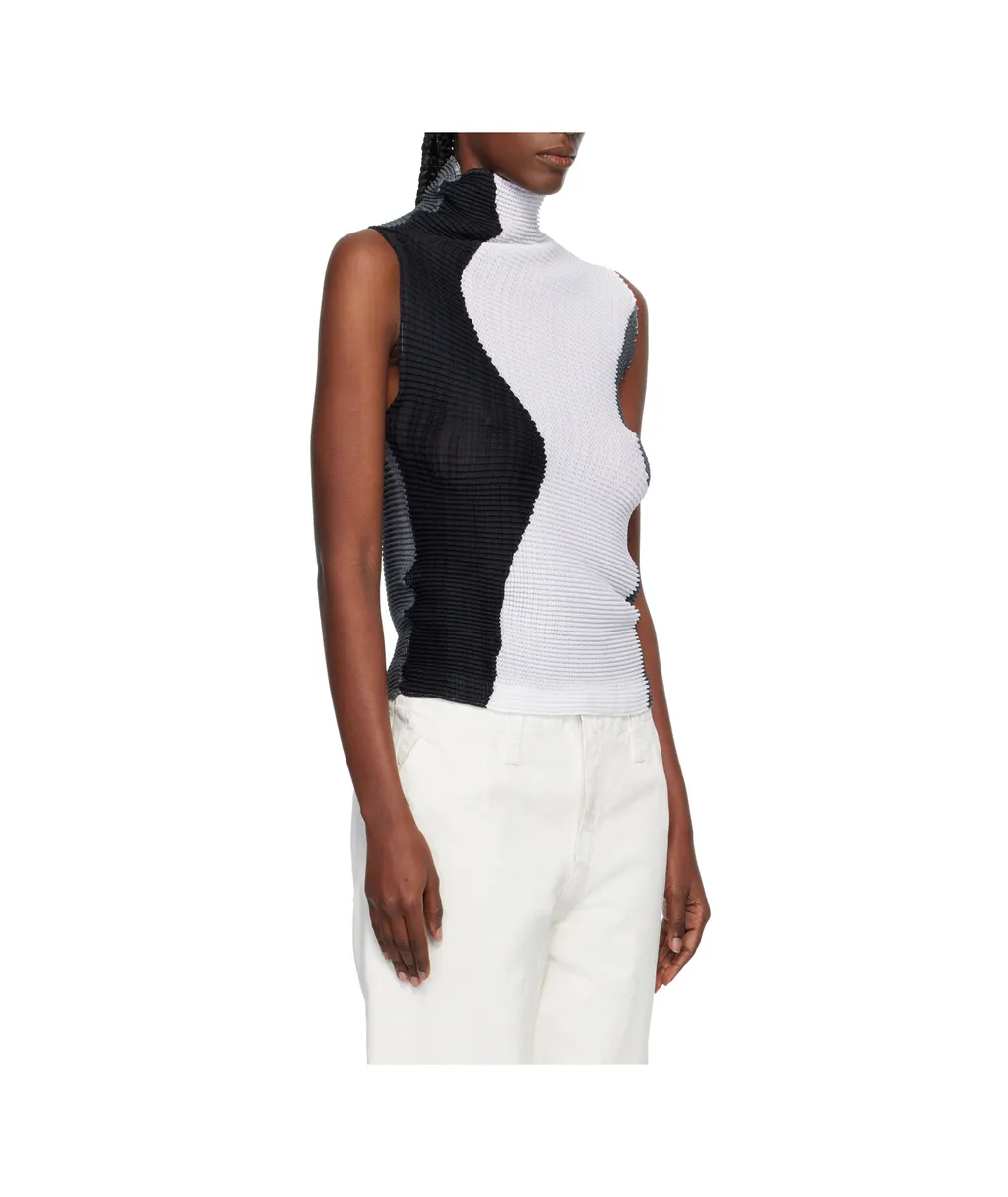 Abstract Pleats Vest