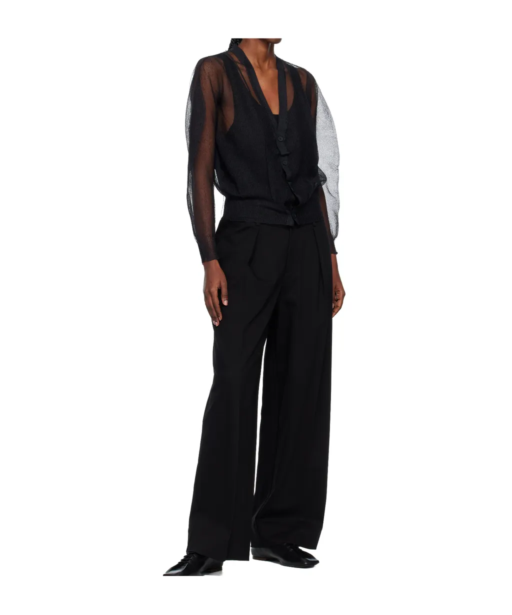 Sheer Knit Nylon Cardigan