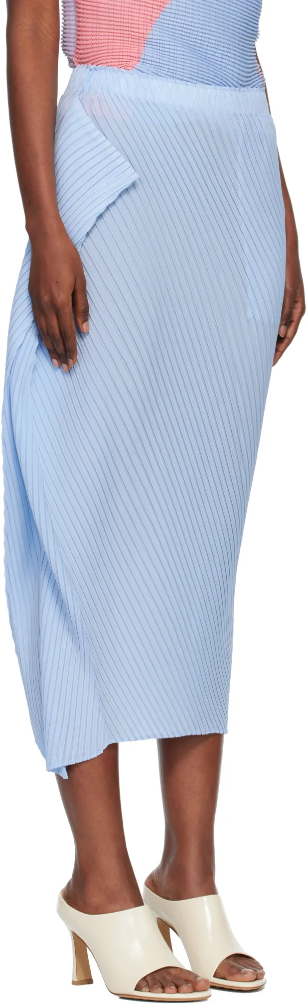 Soft Pleated Midi Skirt