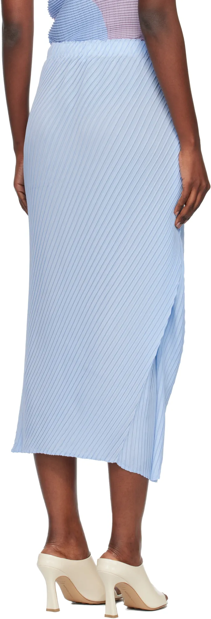 Soft Pleated Midi Skirt