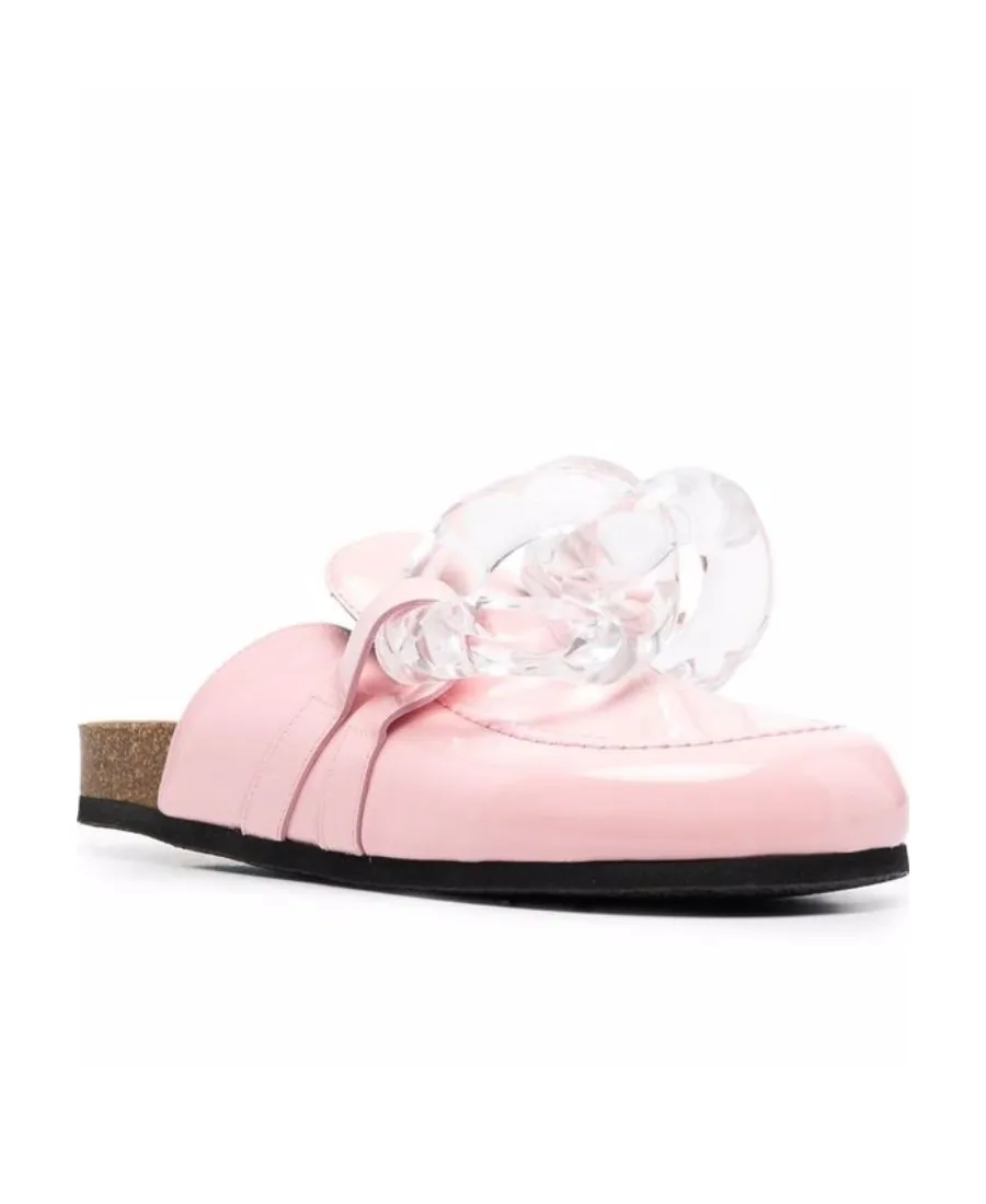 Chain-Linked Slip-On Loafer Mules