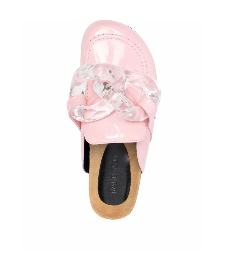Chain-Linked Slip-On Loafer Mules