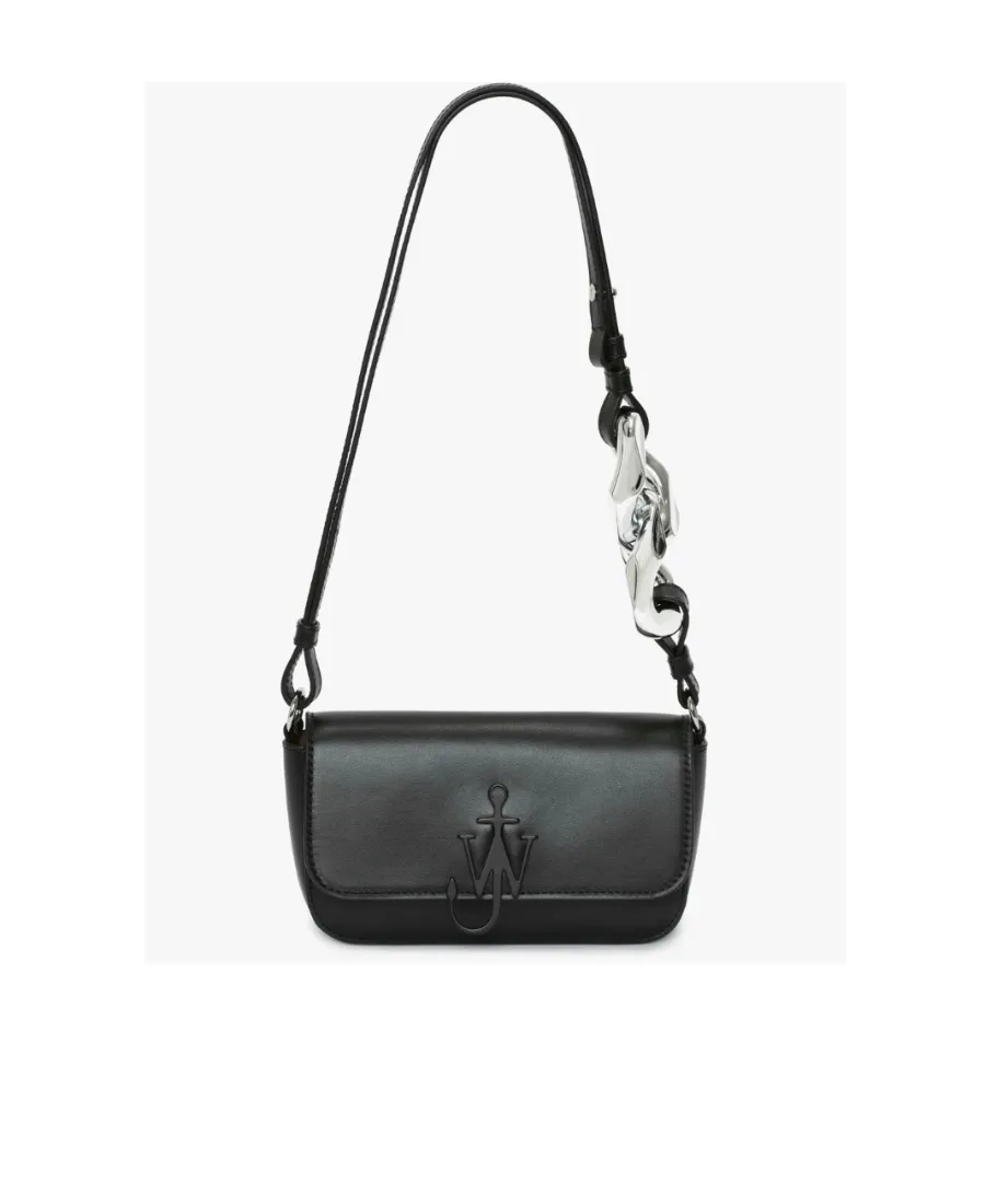 Logo Plaque Chain Detailed Shoulder Bag