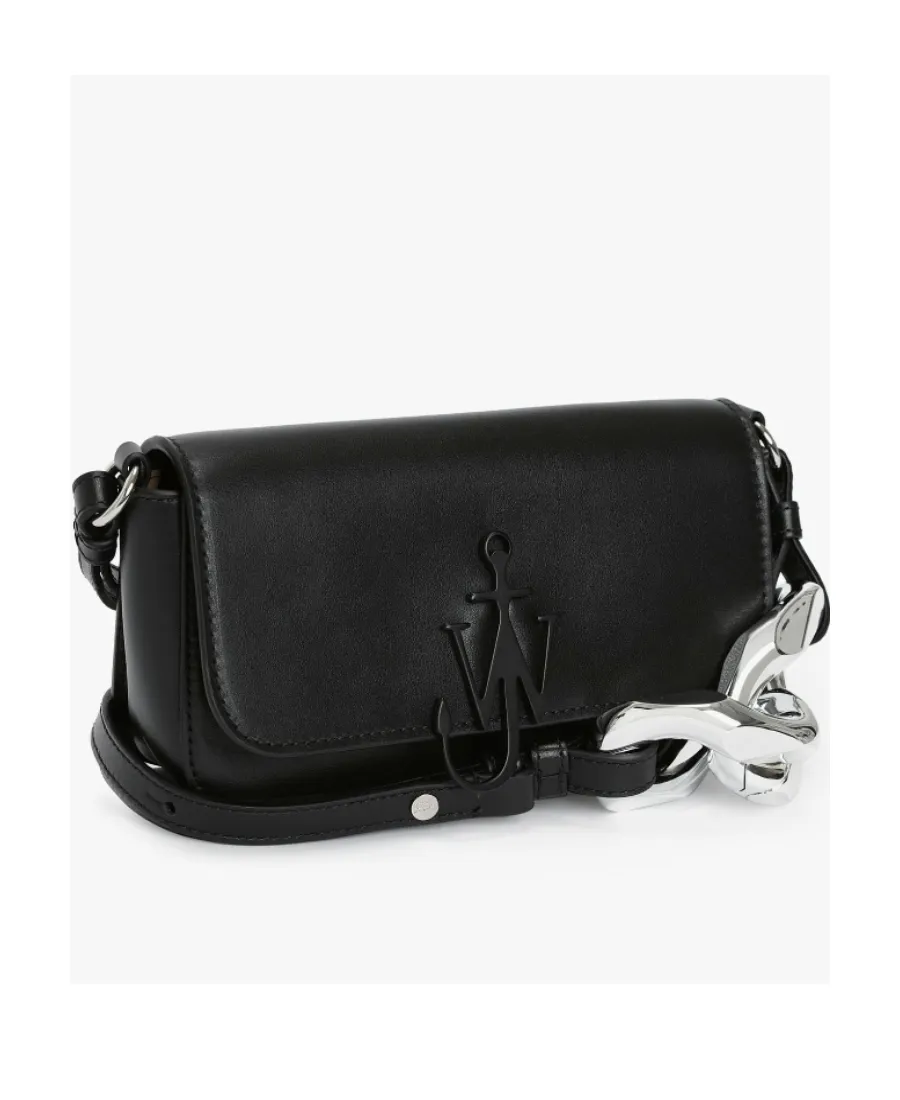 Logo Plaque Chain Detailed Shoulder Bag