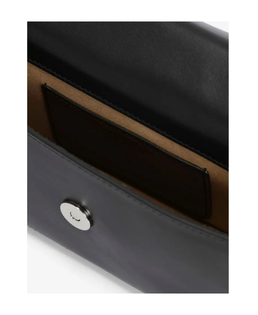 Logo Plaque Chain Detailed Shoulder Bag