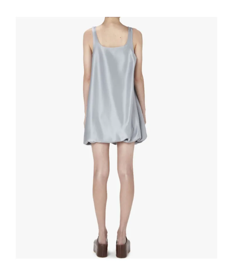 Twisted Sleeveless Satin Mini Dress