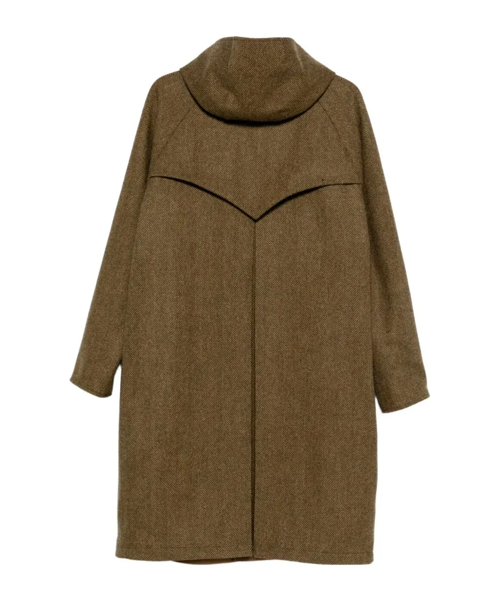 Single-Breasted Hooded Coat