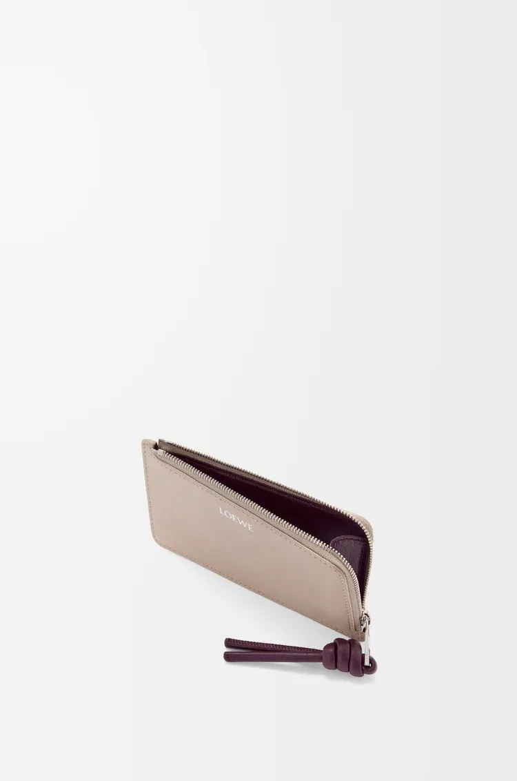 Knot Coin Cardholder In Shiny Nappa Calfskin