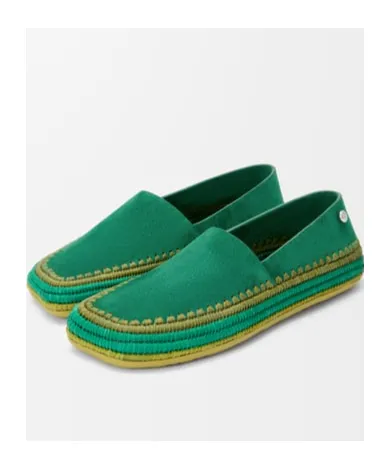 Rio Slipper In Suede And Raffia