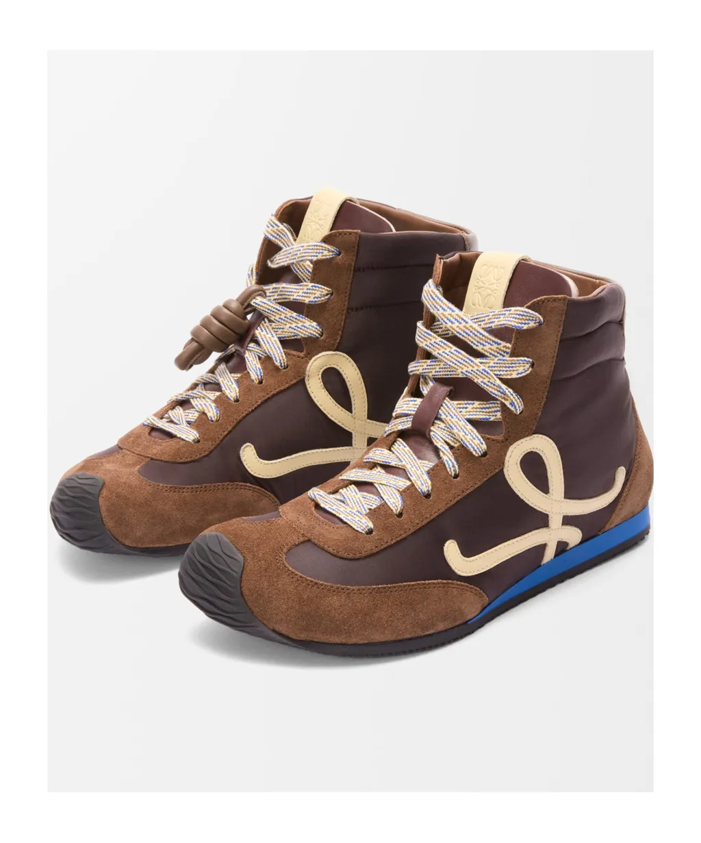 Ballet Runner 2.0 High-Top In Nylon And Calfskin