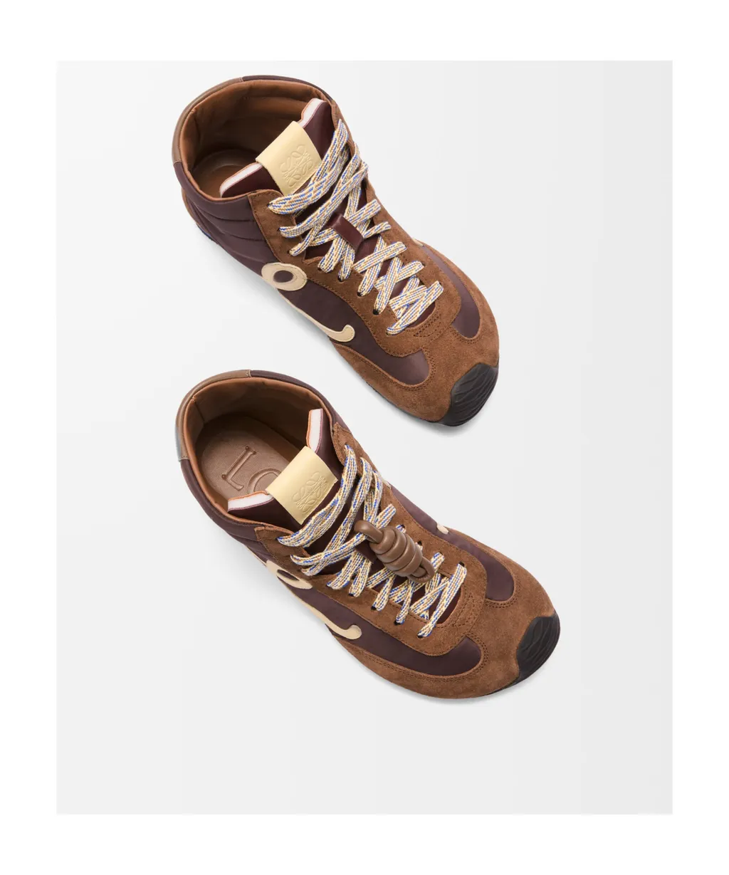Ballet Runner 2.0 High-Top In Nylon And Calfskin